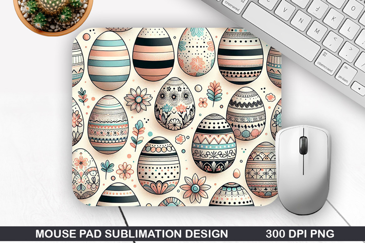 Easter Eggs Mouse Pad Sublimation, Easter Mouse Pad PNG