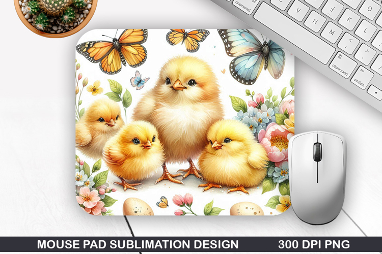 Chicks Mouse Pad Sublimation, Animals Mouse Pad PNG Design