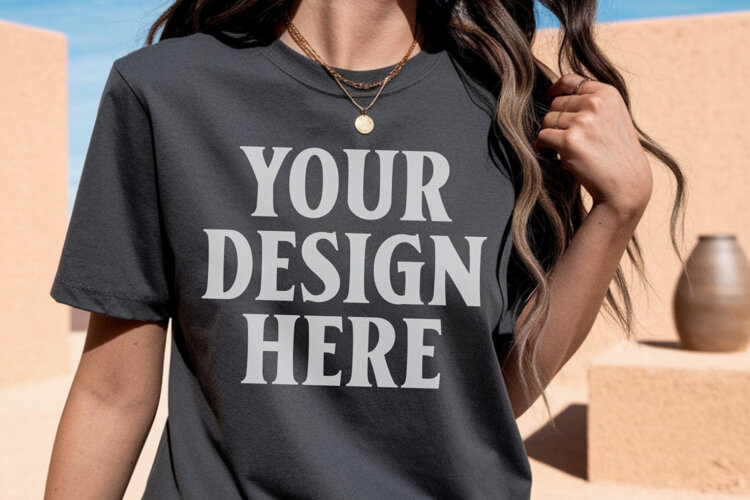 Comfort Colors 1717 Pepper T-Shirt Mockup example image 1