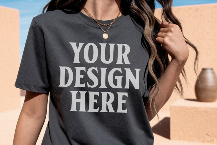 Comfort Colors 1717 Pepper T-Shirt Mockup