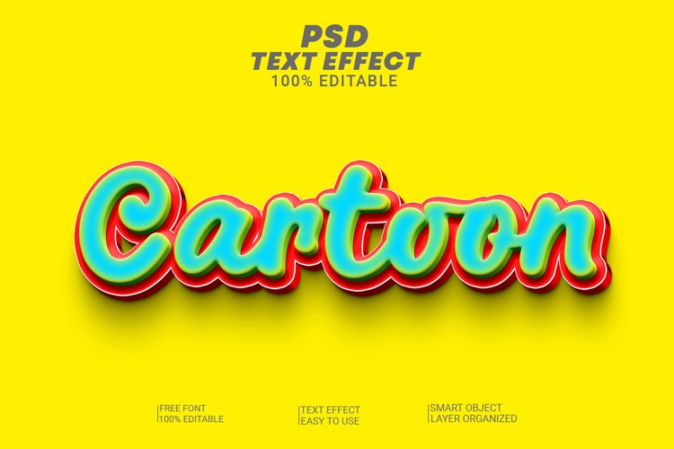 Cortoon 3d Editable Text Effect Style example image 1