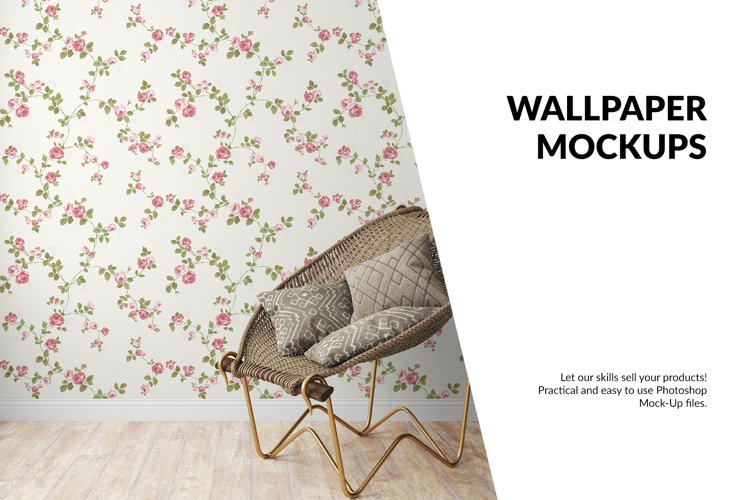 Wallpaper and Wall Decals Mockup Pack example image 1