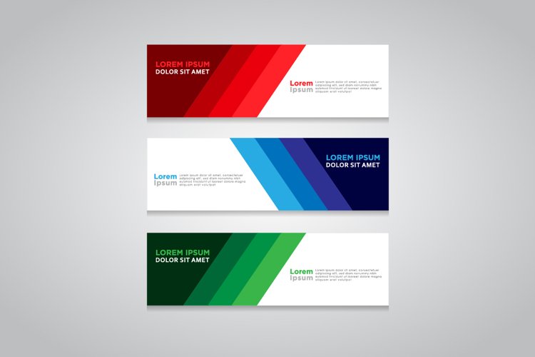 Vector abstract design web banner template