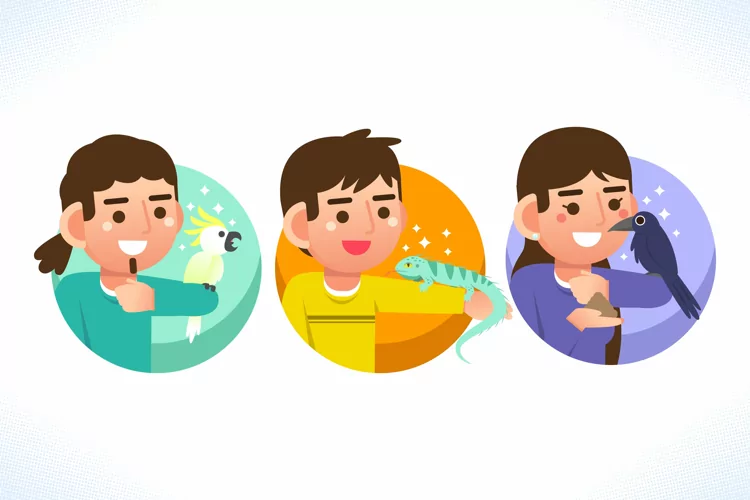 People Avatar Holding Animal