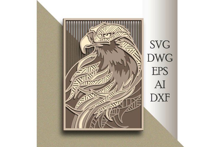Eagle multilayer SVG/ Eagle cut file/ 3D layer/ Plywood cut