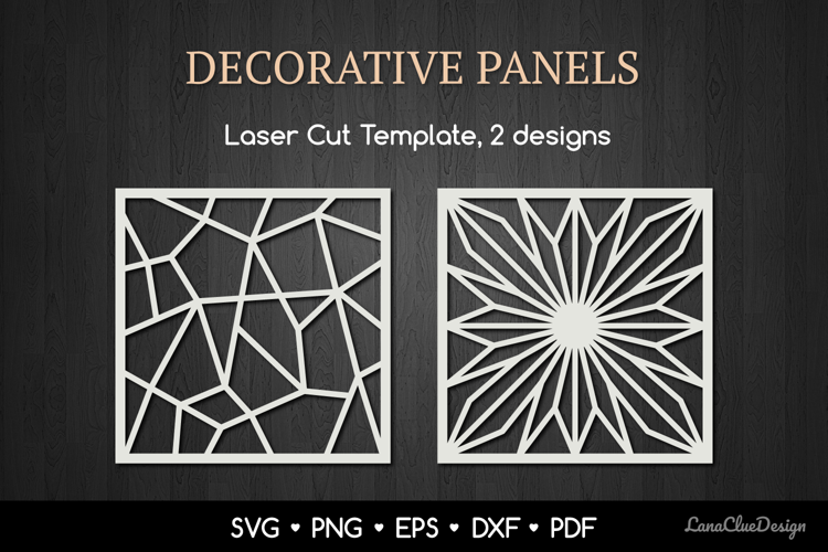 Modern Abstract Decorative Panels SVG, Laser Cut Wall Art