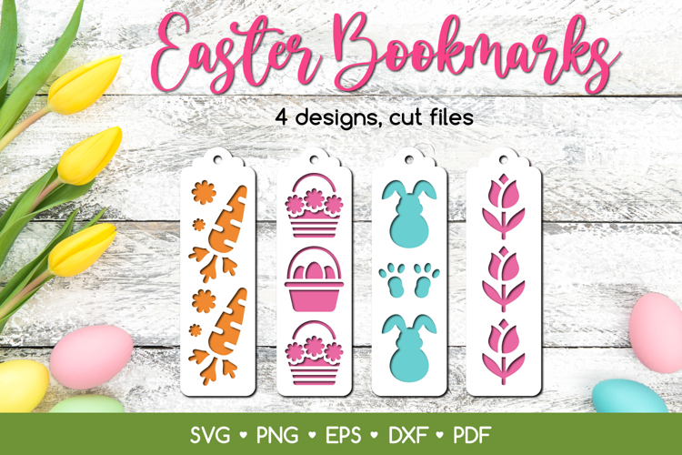 Two Layered Easter Bookmarks SVG, Laser Cut Templates