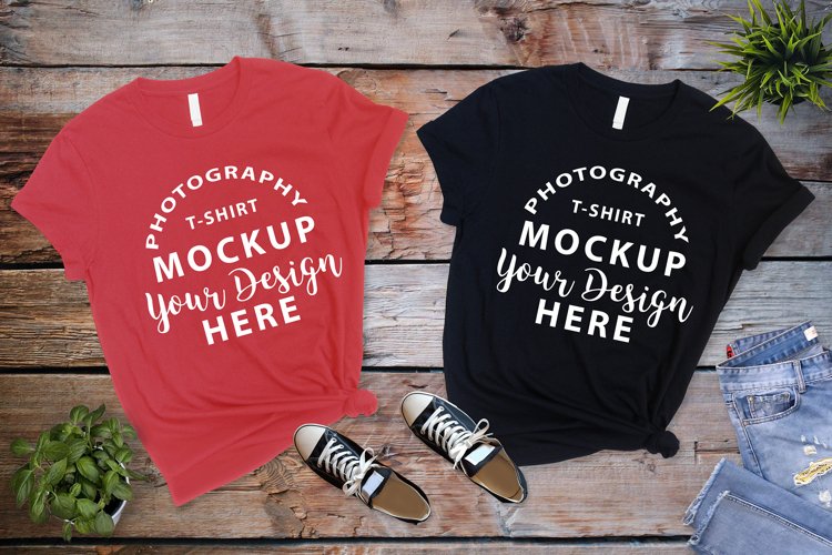 Black Tshirt Mockup Image 13