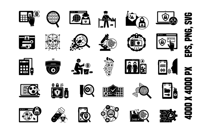 Glyph Digital Forensics Icons