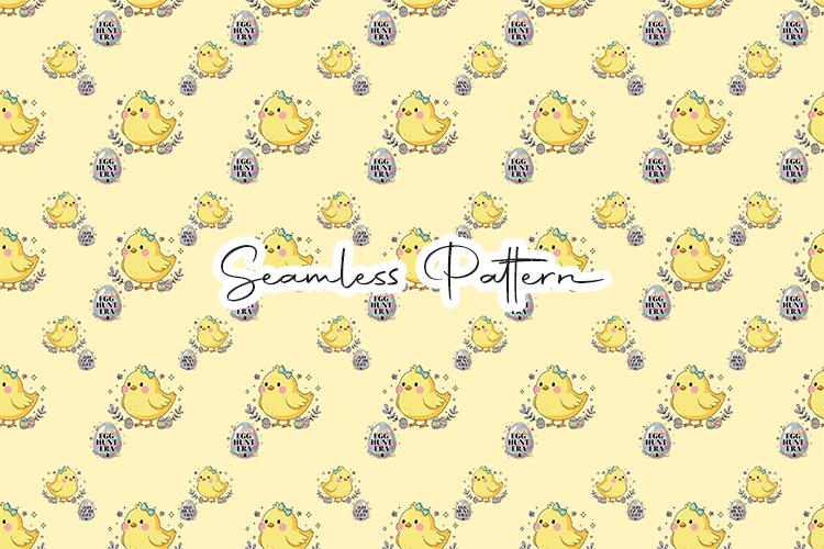 Egg Hunt Era Cute Chick Pattern