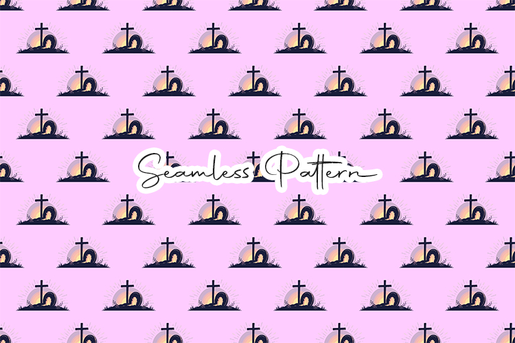 Religious He Is Risen Easter Pattern