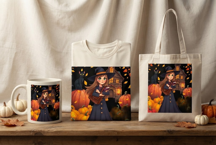 Halloween Witch Teacher PNG | Pumpkin Cottage Clipart