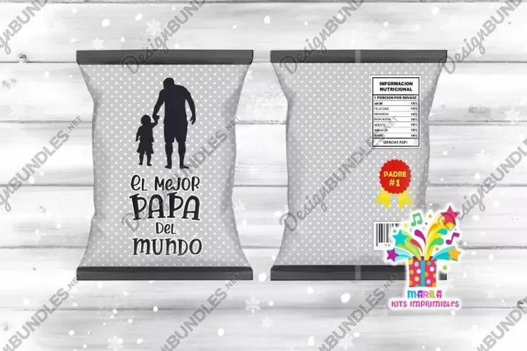 El mejor papa del mundo Chip Bag / dia del padre chip bag #2