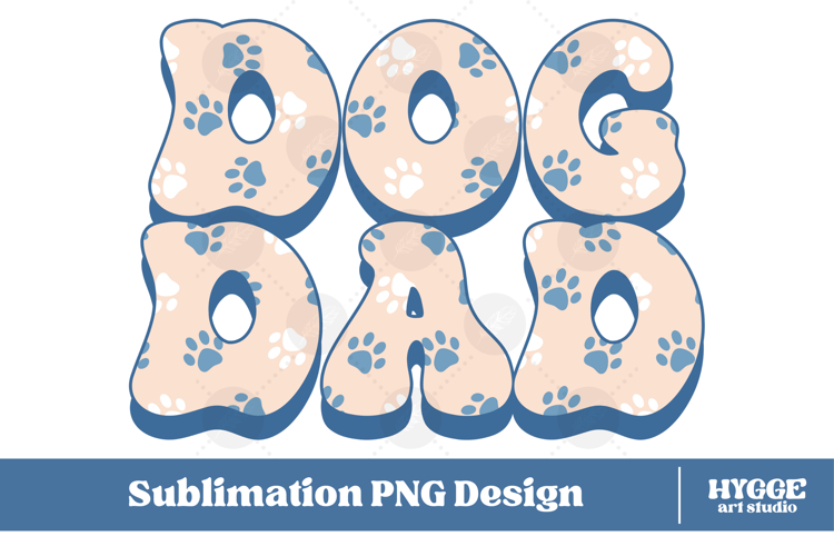 American Dog Dad 4th of July USA Paw DTF PNG Sublimation