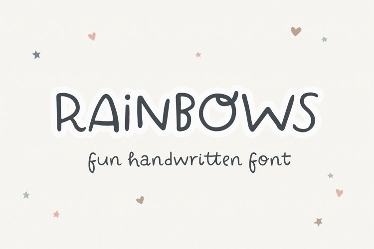 Rainbows | fun handwritten font example image 1