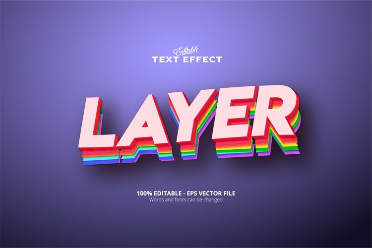 Editable text effect, layer text example image 1