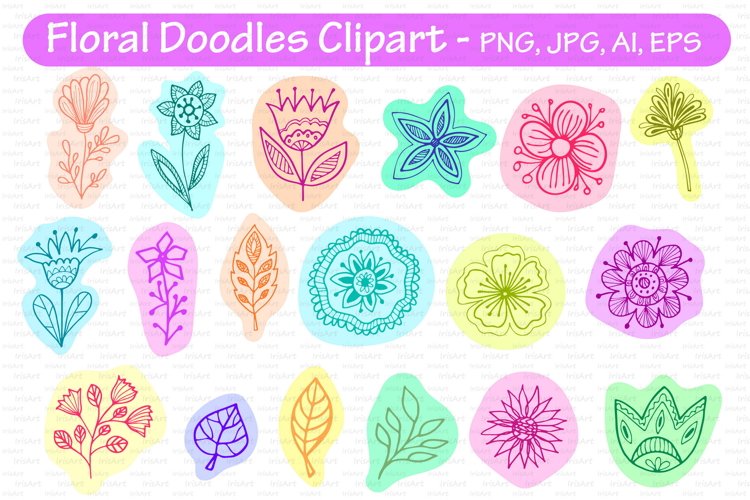 Blue Flowers Clipart Image 8