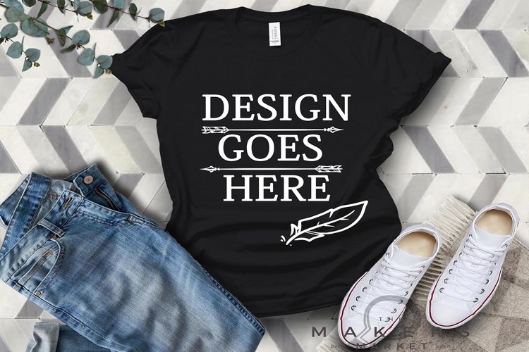Black Tshirt Mockup Image 22