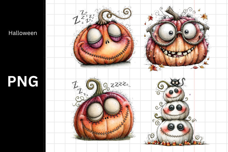 Halloween PNG, Pumpkin PNG, Fall PNG example image 1