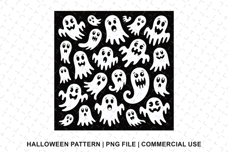 Halloween Boo Pattern Png | Sublimation | Digital Paper