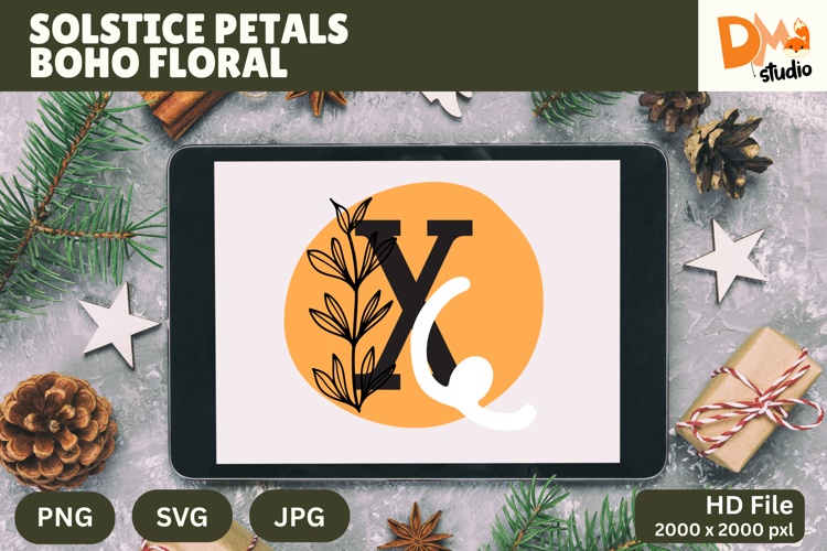 Floral Monogram Letter Svg