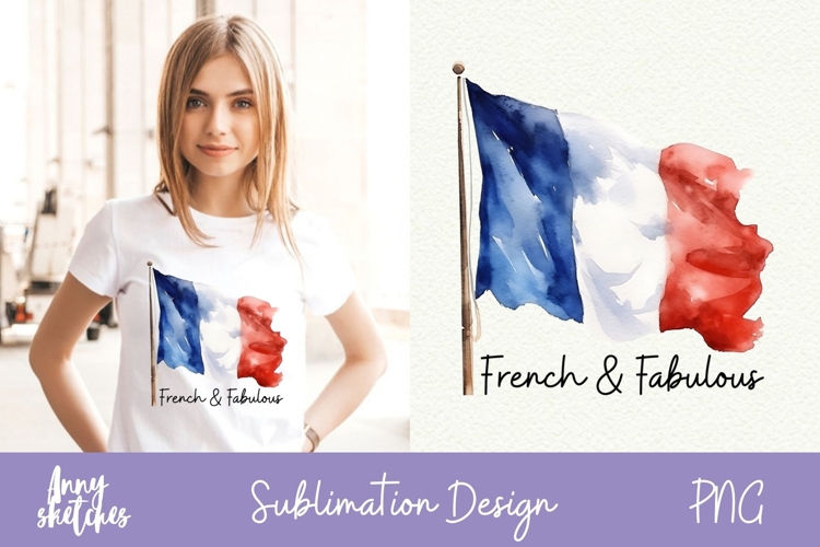 French Flag Clipart Image 2