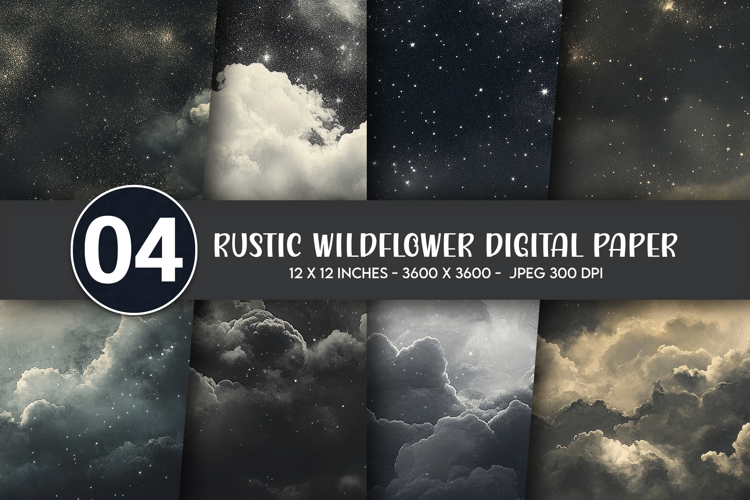 Rustic Wildflower Digital Paper
