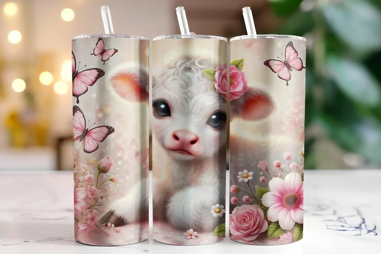 Highland Cow Tumbler Wrap | Sublimation | Tumblers