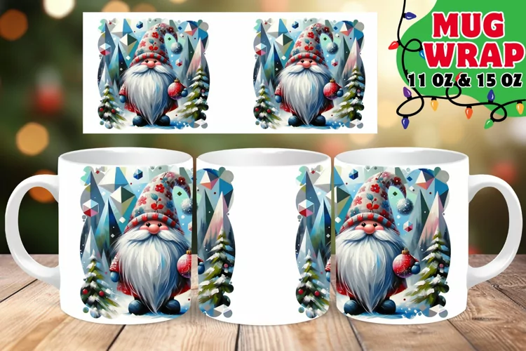 Gnome Winter Joy Sublimation 11oz 15oz Wrap