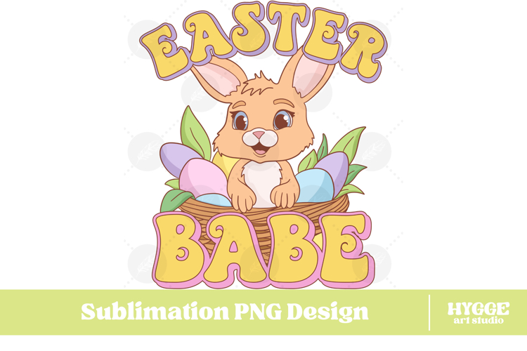 Easter Bunny Sublimation PNG Chick Farm Hip Hop Spring Joy