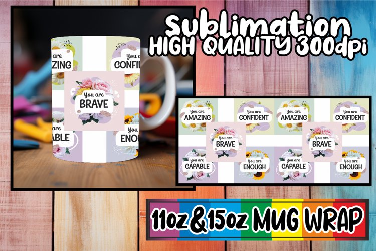 Fresh beginnings 11oz 15oz mug wrap, Quote example image 1