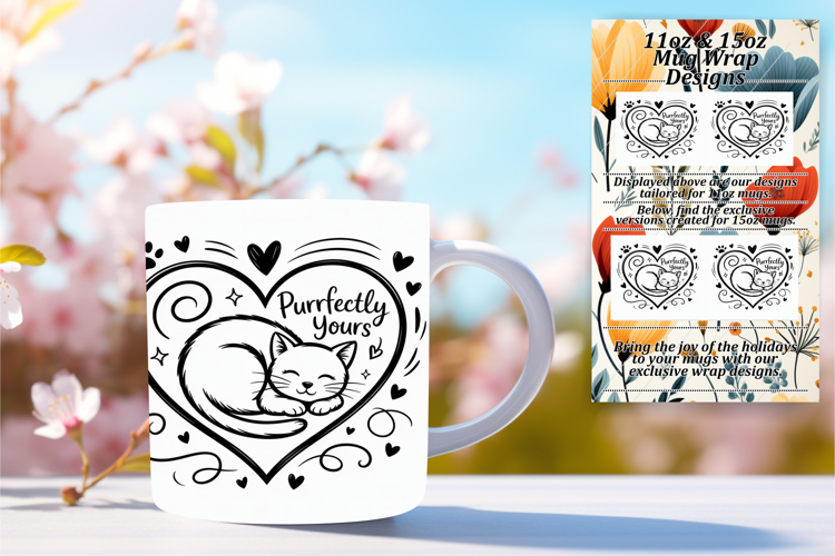 Sassy 15oz Mug Wrap Png Template , Valentines Day