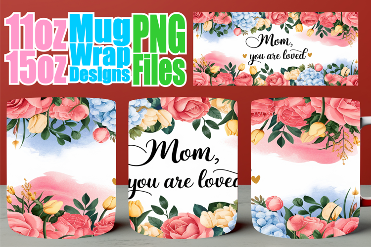 Cheerful days 11oz 15oz sublimation wrap, Mother's Day
