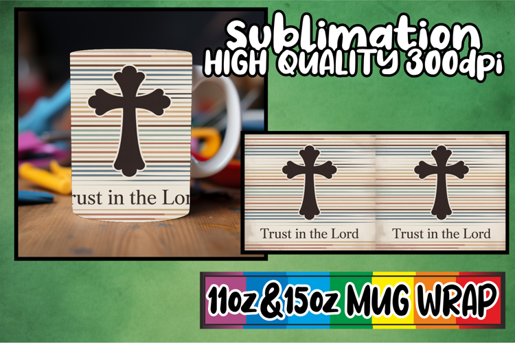 Wonderful morning sublimation 11oz 15oz mug wrap, Christian Quote