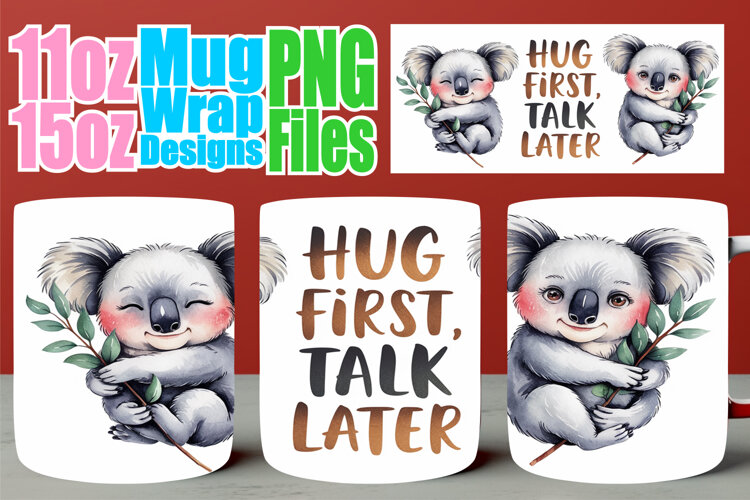 Lively spirit 11oz 15oz mug wrap, Funny Animals example image 1