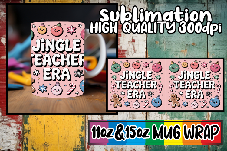 Cheerful journeys 11oz 15oz sublimation wrap, Teacher