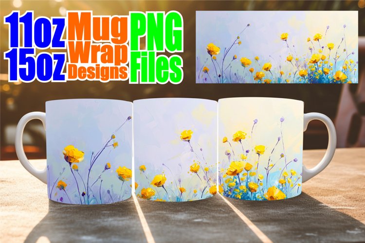 Vibrant Petal Cup: Spring Sublimation Design example image 1