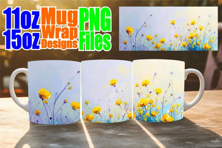 Vibrant Petal Cup: Spring Sublimation Design