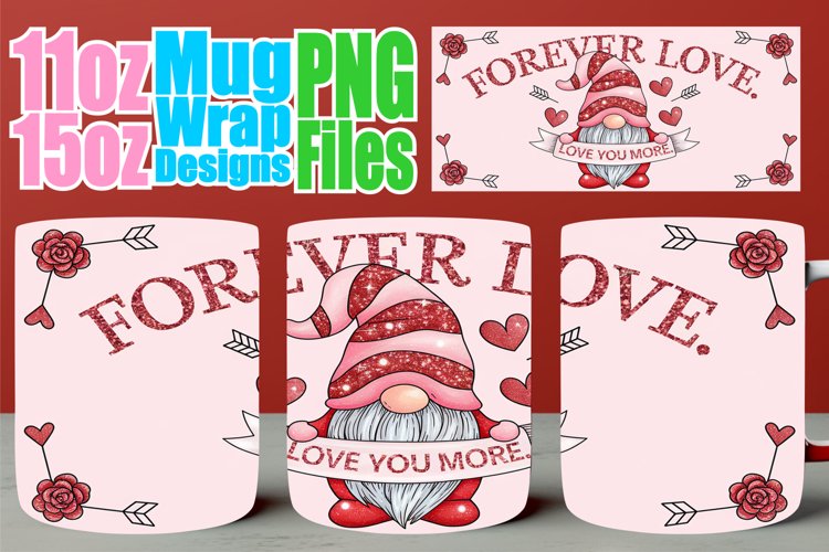 Cheerful days 11oz 15oz sublimation wrap, Valentines example image 1