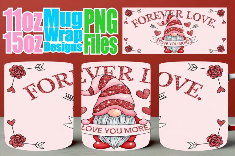 Cheerful days 11oz 15oz sublimation wrap, Valentines