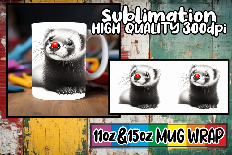 Cozy mornings 11oz 15oz sublimation wrap, Cute Animals