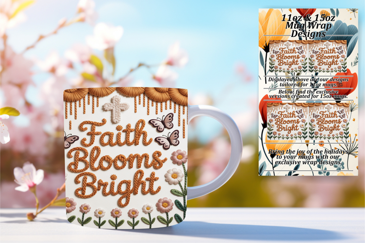 Radiant 11oz Mug Wrap Png Artwork , Christian