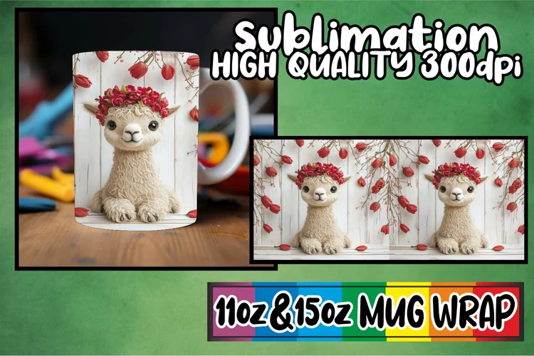 Adorable Spring Animals Mug Wrap | 11oz 15oz Sublimation