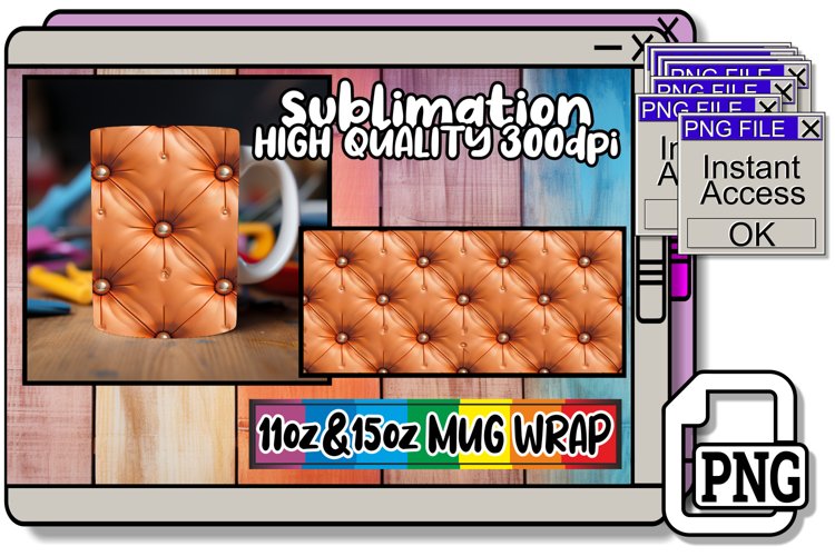 Stylish Elegant 3D Puff Mug Wrap example image 1