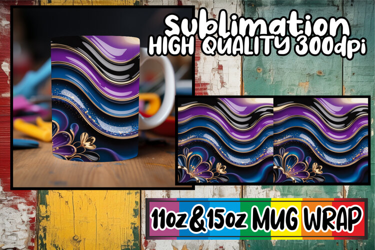 Sunny outlook 11oz 15oz mug wrap, Pattern example image 1