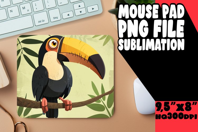 Artistic Bird Theme Mouse Pad Design example image 1