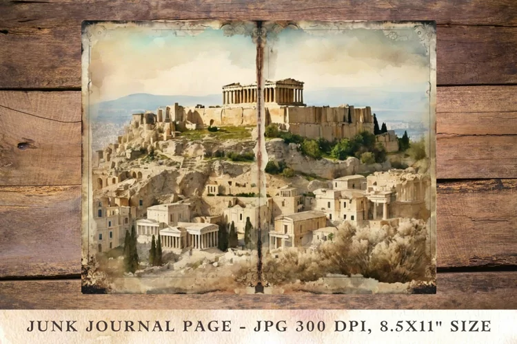 Printable Junk Journal Pages greece