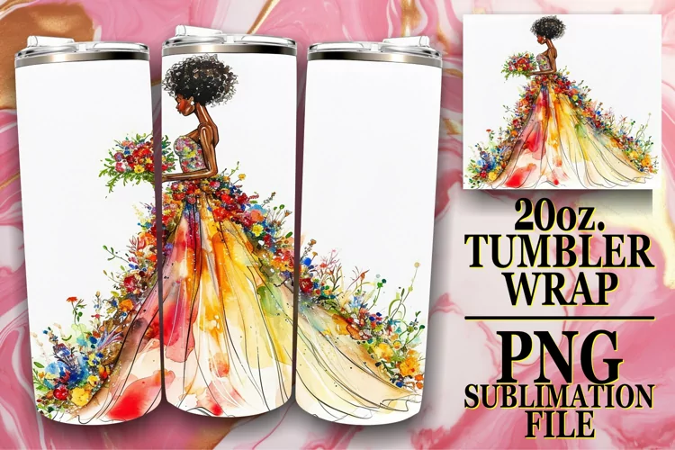 Elegant Watercolor Wedding Theme: Tumbler Sublimation Joy