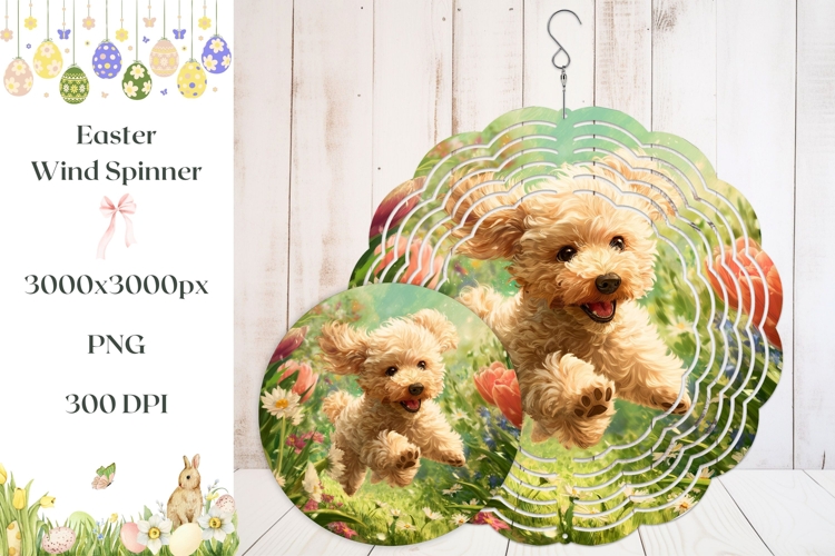 Funny Dog Wind Spinner, Spring Wind Spinner PNG