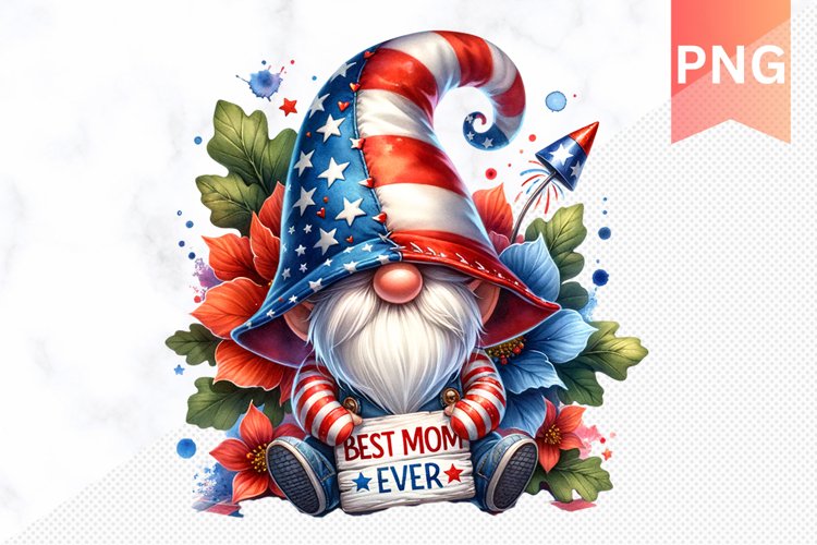 4th Of July Gnome Clipart Image 4